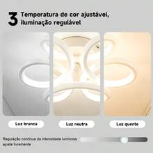 Modern LED Ceiling Light / Chandelier For Hallway, Living Room, Bedroom And Kitchen - White - View 5
