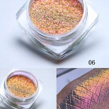 1g/Box Multi-Color Chameleon Nail Glitter Powder, Rainbow Shimmery Chameleon Nail Powder [Color Changing], Color Changing Powder | Color Changing | Shimmery Powder | Carnival/Mardi Gras/Masquerade - Multicolor - View 5