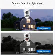 Cámara de vigilancia de doble visión 4G con monitor de red wifi inalámbrico de doble pantalla para exteriores con visión nocturna - Blanco - Ver 4