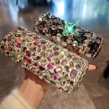 1pc Luxury Rhinestone Decorated Eyeglass Storage Box, Portable Pressure-Resistant Flip Cover Eyeglass Case, PU Leather Texture, Suitable For Students' Myopia Glasses, Reading Glasses, Fashion Glasses, Party Glasses Storage - Multicolor - View 7