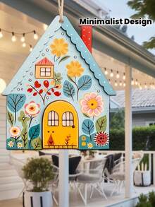 Placa de Casa em Estilo Minimalista e Cartoon de Madeira, Adequada para Decoração Interna de Casa, Quarto, Sala de Estar, Escritório e Café, Decoração para Dia dos Namorados, Dia das Mães, Ação de Graças e Natal, Placa e Sinal Decorativo - Multicolorido - Visão 5