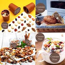 Spice Labels & Stickers - Contains Nut Labels. - View 5
