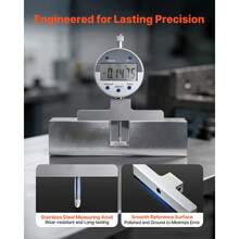Depth Gauge, Depth Micrometer Digital Electronic Indicator 0-22 Inch Measuring Range, 0.0005" Resolution, Precision Unit Conversion With 4 Anvils, Measuring Tool For Groove, Step, Hole - Depth: 0–22 Inches - View 5