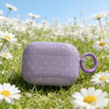 韓系極簡純色小波點耳機保護殼，附掛環設計，適用於 5、 Pro 3、 Pro 2、 4、 3 及第 1/2 代，清新美學可愛風格，女生專用個性化保護套 - 彩色 - 查看 44