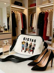 Fashionable Women's Printed Loose Waist Bag, Casual Outdoor Sports Chest Bag, Women's Chest Bag, Multi-Functional Travel Chest Bag/Phone Bag/Wallet, Suitable For Storing Phones, Cosmetics, Portable, Suitable For Travel, Office, Study, Fitness, Fashionable And Minimalist Design, Suitable For Women And Students, Travel Essential - Multicolor - View 5