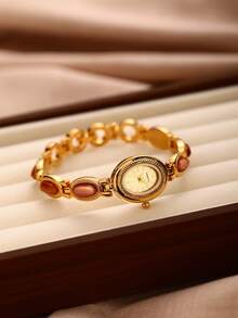 1件女士优雅简约休闲时尚石英腕表，适合日常佩戴 - 均碼 - 查看 5