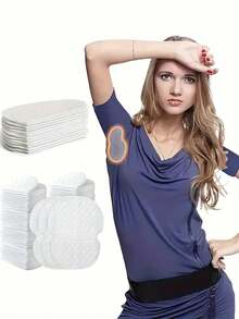 100/80/40/2pcs Set Disposable Non-Woven Sweat Pads, Minimalist White Absorbing Pads, Effective & Long-Lasting Sweat Protection, Invisible Sweat Absorber - One Size Fits All - View 4