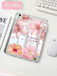 Ayotu 芙蓉花、百合花和珍珠图案翻盖保护套，兼容 iPad A16、Air 8 (M4) 2026 (11 英寸)、Air 8 (M4) 2026 (13 英寸)、Pro 13 12.9 11、Air 11 13、Mini、Air 11 英寸、Kindle（第 11 代，2024 年发布）、Kindle Paperwhite 第 12 代 2024。 - 彩色 - 查看 3