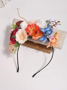 1 chiếc băng đô cài tóc hình hoa hồng 3D sống động như thật - Nhiều màu - Xem 6