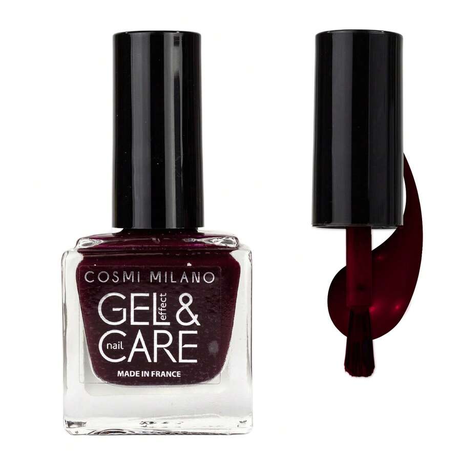 COSMI MILANO Made In The UK. One 8ml Nail Polish With A Moisturizing And Nourishing Treatment And A Professional Salon Gloss Finish. With A Glossy Glass Effect, Natural Clear Gel, Long Lasting, Quick Drying For Elegant And Professional Nail Care. - BORDEAUX 229 - 查看 1