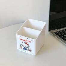 1个可爱猫咪造型双层笔筒，学生桌面收纳盒，化妆品及文具收纳盒 - 彩色 - 查看 11