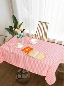 1 块休闲甜美格子桌布，亲肤吸水可重复使用，适合野餐、派对、客厅、餐厅、家居装饰、春夏季 - 彩色 - 查看 5