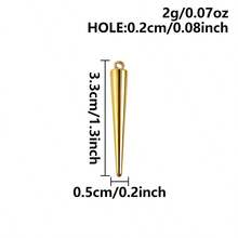 1 pieza/3 piezas Colgante de acero inoxidable 304 con baño electrolítico de oro/plata/negro de estilo minimalista y elegante, en diferentes longitudes, adecuado para hacer joyas DIY como collares, pulseras y pendientes - cono - Ver 30