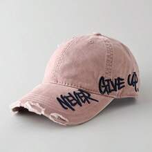 Vintage Washed Denim Baseball Cap, Distressed Adjustable Casual Sun Hat For Couples, Unisex - Multicolor-b - View 12