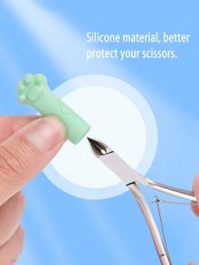 10pcs Silicone Cat Nail Care Tool Protector Sleeves, Random Color - Multicolor - View 2