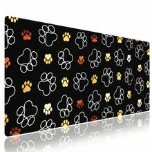 1pc Cute Cartoon Pet Paw Print Black Mat For Pet Feeding Area, Living Room & Entryway Waterproof & Easy To Clean - Multicolor - View 7