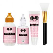 Goiple Set Lem Wig 3 Buah, Termasuk Aplikator Kuas Silikon dan Cairan Penghapus, Perekat Wig Tahan Air dan Tahan Lama, Cocok untuk Pemasangan dan Pelepasan Wig, Unisex - lem wig - View 16