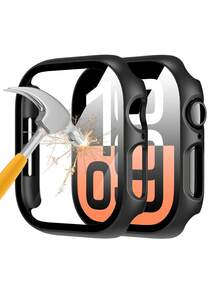 Dây đeo đồng hồ và ốp điện thoại mềm mại, thoáng khí, có thể điều chỉnh. Sản phẩm gồm dây đeo đồng hồ từ tính bằng thép không gỉ dệt tròn và ốp điện thoại PC kính cường lực chống rơi, chống trầy xước 2 trong 1. Tương thích với các loại dây đeo và ốp điện thoại Ultra, 11/10/9/8/7/6/5/4/SE và 40/41/42/44/45/46/49mm. Dây đeo đồng hồ kiểu Milanese và ốp điện thoại tối giản mang lại trải nghiệm đeo thoải mái. - màu đen - Xem 4