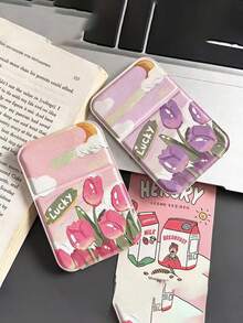 INS High-Quality Tulip Folding Makeup Mirror, High-Definition Portable Compact Mirror For Dorm And Travel - Multicolor - View 2