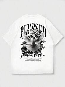 Camiseta de Manga Corta para Hombre Zrgoth, Casual, Versátil, con Estampado Simple - Blanco - Ver 5