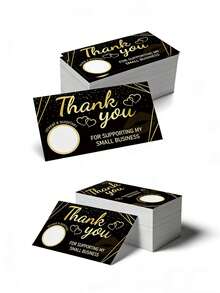 50Pcs Black Gold Scratch Off Stickers 2 Designs Surprise Gift Cards For Christmas Party Game Prizes Teacher Rewards Family Gatherings - Scratch Card - View 3