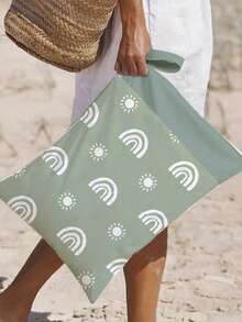 1个干湿两用可重复使用尿布袋，防水，适合装泳衣、沙滩、泳池和健身房用品！婴儿派对、家居装饰、礼物 - 綠色 - 查看 8