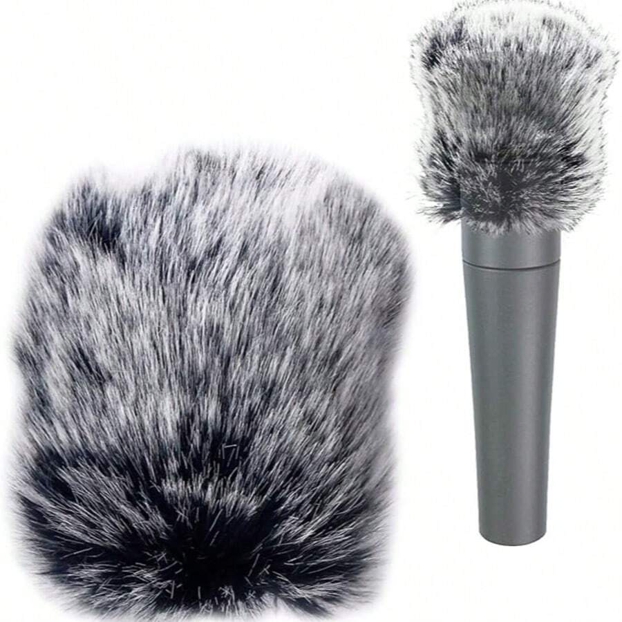 Filtro antipop de peluche para micrófono S M 58 - Pantalla anti-viento Deadcat personalizada y amortiguador de viento para micrófono dinámico cardioide de instrumento S M-58 - Unitalla - Ver 1