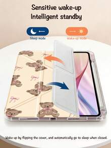Ayotu Ốp bảo vệ dạng gập có chân đế hình gấu và bướm dành cho iPad A16, Air 8(M4) 2026 (11 inch), Air 8(M4) 2026 (13 inch), Pro 13 12.9 11, Air 11 13, Mini, Air 11 inch, Kindle (thế hệ thứ 11 - ra mắt năm 2024), Kindle Paperwhite thế hệ thứ 12 năm 2024 - Nhiều màu - Xem 9