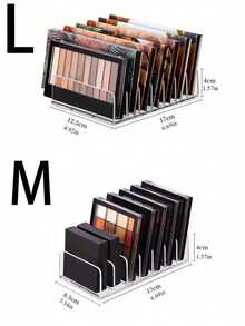 Hộp đựng phấn mắt trong suốt, 7 ngăn, thích hợp để trên bàn trang điểm, tủ quần áo, tủ đựng đồ trong phòng tắm. - trắng - Xem 8