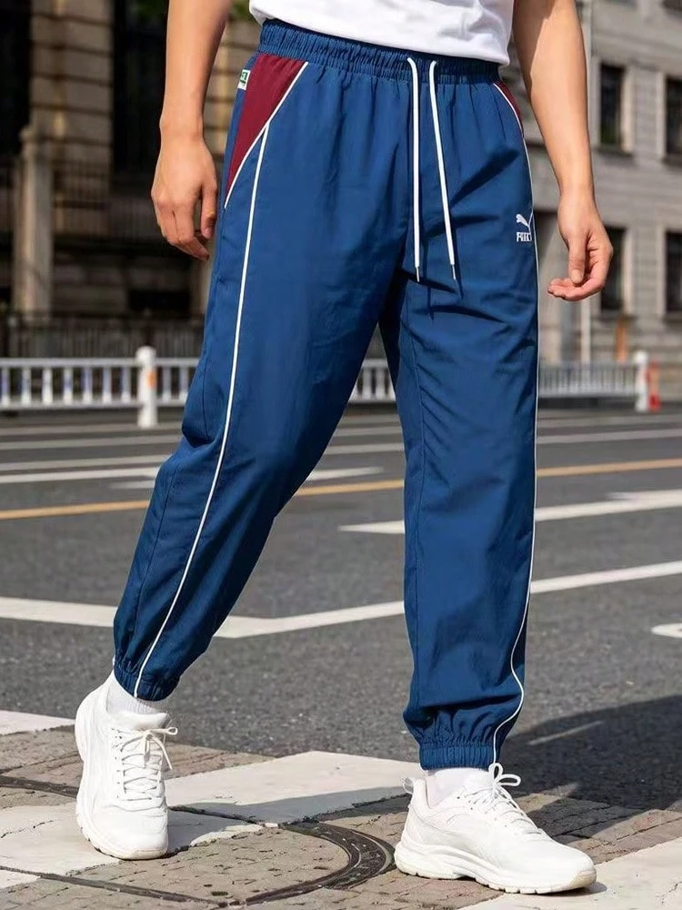 PUMA Puma SS23 Archive系列 Logo刺繡繫帶束腳 休閒短褲 男女同款 - 藍色 - 查看 1