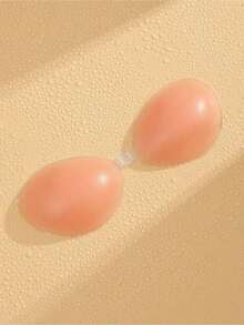 1 Pair Ladies' Waterproof Thickened Silicone Breast Petals For Small Breast Lift Up & Push In, Special For Wedding Photography - Quả mơ - Xem 4