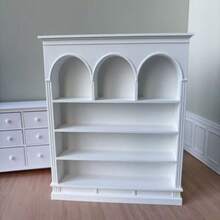 Rak Buku Miniatur Gaya Romawi Klasik Skala 1:12 - Furnitur Miniatur/Rak Penyimpanan Ruang Belajar/Dekorasi Adegan Model/Hadiah Liburan/Hadiah Natal/Ulang Tahun - A - View 4