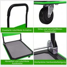 Flatbed Trolley, Platform Hand Truck With 150kg Load Capacity, 360-Degree Swivel Wheels, Foldable Trolley For Loading And Storage, Warehouse Yellow - 綠色 - 查看 5
