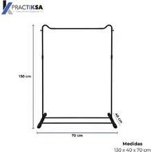 Practiksa Reinforced Metal Clothes Rack With Shoe Rack, 70 Cm, Black, 44599297 - Multicolor - View 6