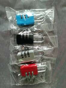 1pc/2pcs/4pcs Combination Lock, Alloy 3-Digit, For Wardrobe, Suitcase, Gym, Locker (Random Color) - Multicolor - View 14