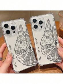 Fast EU Shipping (DE & ES) Stars Anime Wars Design Phone Case Compatible With IPhone 16, 15, 14, 13, 12, 11 Pro Max, Mini, XR, XS, X, 7, 75 Plus, With Four-Corner Drop Protection, Transparent, Magnetic, And Soft TPU Back Cover. - 無色 - 查看 5