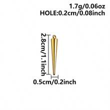 1 pieza/3 piezas Colgante de acero inoxidable 304 con baño electrolítico de oro/plata/negro de estilo minimalista y elegante, en diferentes longitudes, adecuado para hacer joyas DIY como collares, pulseras y pendientes - cono - Ver 20