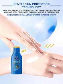 Kem chống nắng dưỡng ẩm Nivea, Chăm sóc chống nắng chuyên nghiệp, Lớp nền lì, SPF50+ PA+++, Kết cấu nhẹ, thoáng khí, Lâu trôi 8 tiếng, Không nhờn rít, Bảo vệ 3D tiên tiến, Chống lão hóa do ánh nắng, Kiểm soát dầu, Phù hợp cho da nhạy cảm, Kết cấu kiềm dầu | Chứa chiết xuất thực vật chống lão hóa - Sữa chống nắng trong suốt và bảo vệ da 75ml - Xem 8