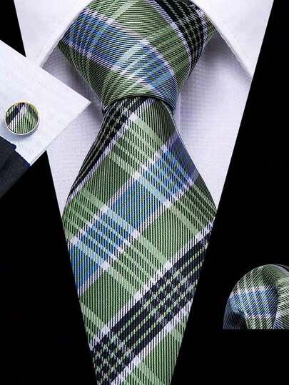 男士领带套装，经典时尚领带配袖扣，商务及派对必备
