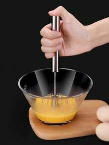 1/2pcs Multi-Purpose Cream/Egg White Beater, Handheld Yogurt/Bread Mixer, Rotary Metal Whisk, Kitchen Tool, Kitchenware, Kitchen Accessory, Household Kitchen Supplies - Multicolor - View 8