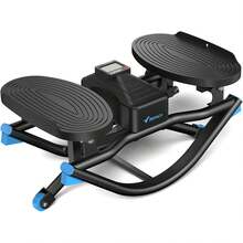 Rocking Steppers Exercise At Home,3D Motion Stair Stepper With Resistance Bands Full Body Workout& Low-Impact Balance Board, 330 LBS Loading Capacity Exercise Equipment YHPW - 白色 - 查看 1