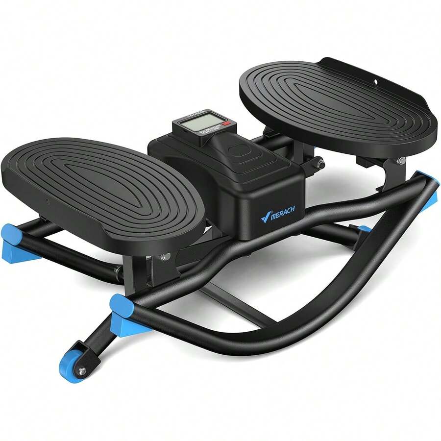 Rocking Steppers Exercise At Home,3D Motion Stair Stepper With Resistance Bands Full Body Workout& Low-Impact Balance Board, 330 LBS Loading Capacity Exercise Equipment YHPW - 白色 - 查看 1