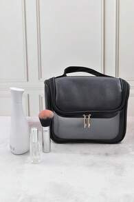 Translucent Black Travel Makeup Bag Large Functional Cosmetic Organizer - Negro Translucido - View 4