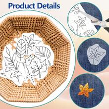 Water-Soluble Printed Leaf And Flower Embroidery Pattern Stabilizer Design, Suitable For Handmade Sewing Enthusiasts To Paste And Sew Embroidery Paper - A256 - View 7