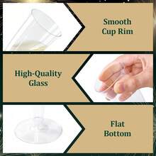 25/50pcs Elegant Reusable Plastic Champagne Flutes - 130ml/4.5oz Clear Glasses With Stem & Rim, ,Durable & Stylish For Weddings, Parties, Thanksgiving, Christmas, Halloween, New Year Party - View 7