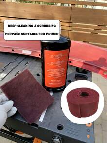 1 Roll Trimmable Cleaning Pad (10cm Wide X 1cm Thick), Corundum Abrasive Cloth Magic Sponge, Thickened Heavy-Duty Magic Cleaning Cloth Brush, Household Cleaning Pad, Kitchen Cleaning Cloth, Dish Cloth, Metal Rust Removal And Pot Cleaning Tool - Multicolor - View 10