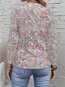 Women's 3D Long Sleeve T-Shirt Sweatshirt Top - Suitable For Casual Sports, Workwear, Home Wear, And Gifts. Women's Soft Multi-Color Full-Print T-Shirt - Soft Round-Neck Long Sleeve Top, Suitable For Casual Layering In Spring, Autumn, And Winter, Machine Washable For Comfortable Seasonal Wear - 彩色 - 查看 6