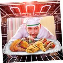 5 Khay nhôm | Khay phục vụ hình chữ nhật 35 x 23 cm | Khay dùng một lần chịu lực cao | Hoàn hảo cho tiệc buffet, sinh nhật, đám cưới, tiệc nướng BBQ, tiệc tùng - Bạc - Xem 2