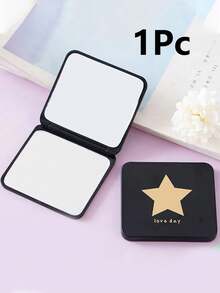 Nuevo espejo compacto giratorio de concha de acetato, textura minimalista de alta gama, espejo portátil para retoques de maquillaje, mini espejo de maquillaje de viaje, elegante pequeño regalo adecuado para fiestas - Multicolor - Ver 10