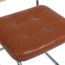 Dining Chairs - Brown + PU Leather + Foam - View 8